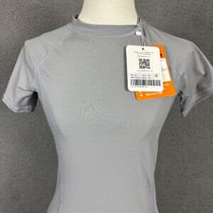 Bubblelime Women's UV Protection Short Sleeve Rash Guard Gray Size XS NWT's